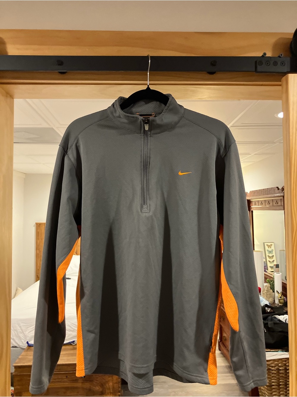 Nike Dry-Fit Gray Quarter-Zip Pullover